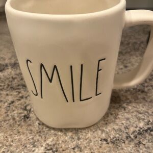 Rae Dunn Cream 'Smile' Mug